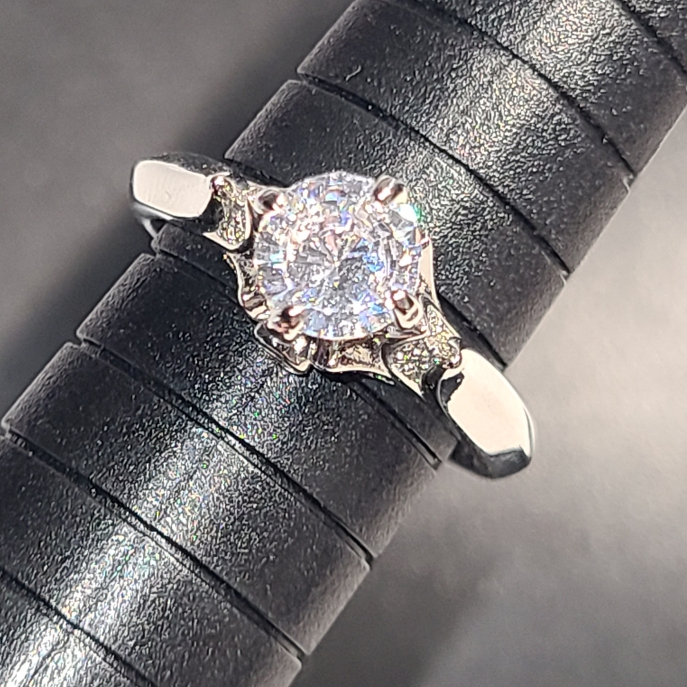 STERLING Silver Elegant Ring Engagement Wedding Band